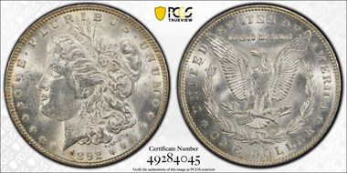 1892 $1 MS62