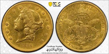 1884-S $20 N1