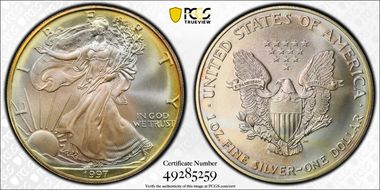 1997 $1 Silver Eagle MS69