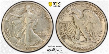 1917-D 50C Reverse XF45