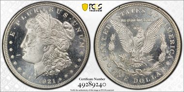 1921 $1 Morgan MS64DMPL