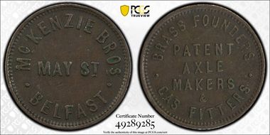 (c.1850) Tk 1/4D W-5530 Belfast McKenzie Bros, May St. XF45BN