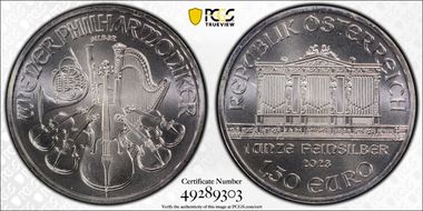 2023 € 1.50 Vienna Philharmonic MS69