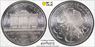 2023 € 1.50 Vienna Philharmonic MS69