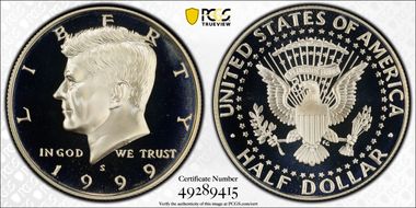 1999-S 50C Silver PR69DCAM
