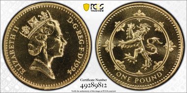 1994 £1 S-J9 Scottish Design MS65
