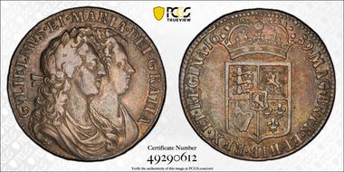 1689 1/2 Cr S-3434 First Shield VF35