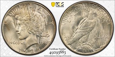 1935-S $1 MS64