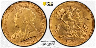 1897 1/2 Sov S-3878 MS61