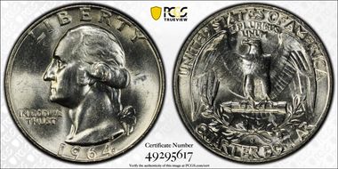 1964-D 25C DDO FS-101 MS64