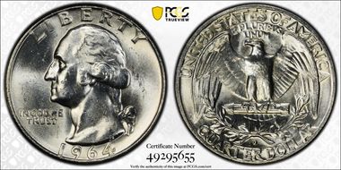 1964-D 25C DDO FS-101 MS64