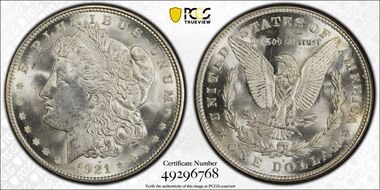 1921-D $1 MS67