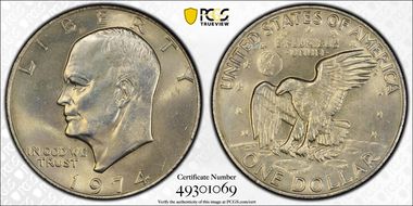 1974 $1 MS65+