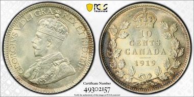 1919 10C MS64