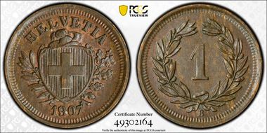 1907 B 1 Rap MS64BN