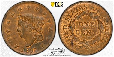 1817 1C 13 Stars MS63RB