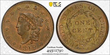 1818 1C MS63BN