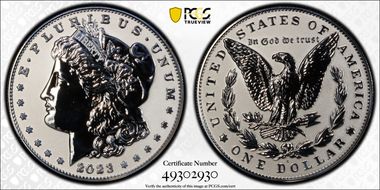 2023-S $1 Morgan Dollar Rev PR Two-Coin Reverse Proof Set PR69