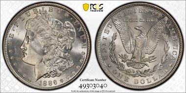 1886 $1 MS65