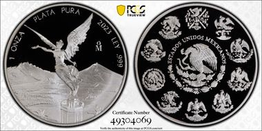 2023-Mo Onza Libertad Ag PR70DCAM