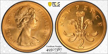 1983 2p S-C2A NEW PENCE Rev Mule MS64RD