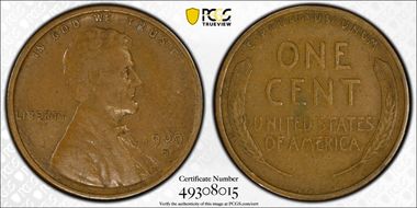 1909-S VDB 1C VF35BN