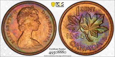 1966 1C MS64RB