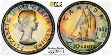 1957 10C MS66