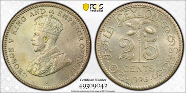 1926 25C KM-105a  Ag MS64