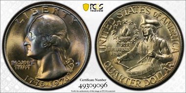 1976-D 25C Clad MS66+