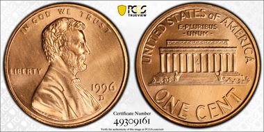 1996-D 1C MS68RD