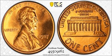 1987 1C MS67RD