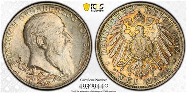 1902 2 Mk 50th Year J-30 MS63