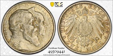 1906 2 Mk Wedding J-34 MS63