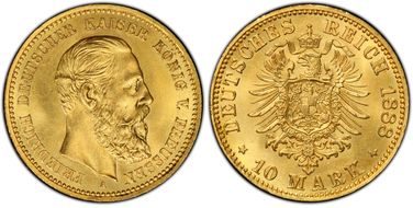 1888-A 10 Mk J-247 Friedrich MS66