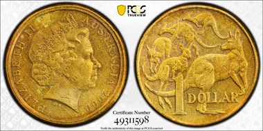 2000 $1 Mule-Struck w/10C Obv N1