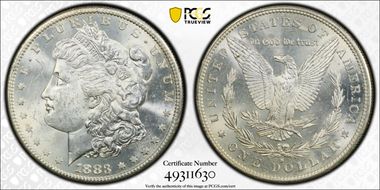 1883-S $1 MS62