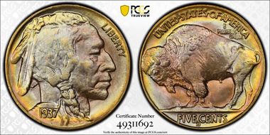 1937-D 5C MS68