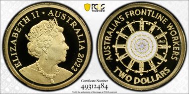 2022 $2 Frontline Workers PR70DCAM