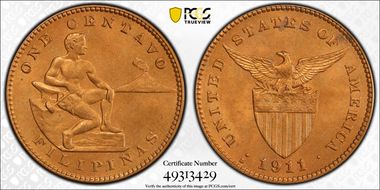 1911-S 1C KM-163 MS65RB