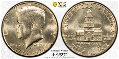 1976-D 50C Clad MS64