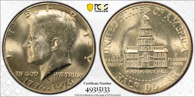 1976-D 50C Clad MS65