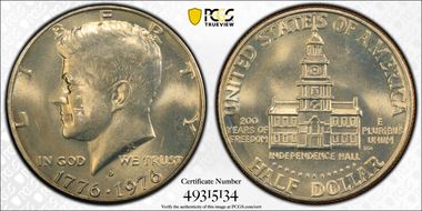 1976-D 50C Clad MS65