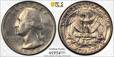 1970-D 25C MS66