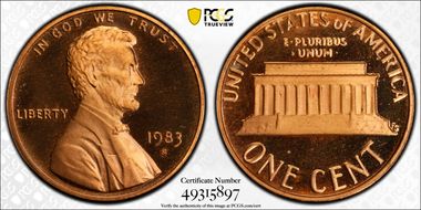 1983-S 1C PR67DCAM