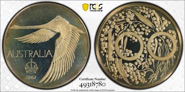 1967 $1 X-M2 Plain Edge PR63DCAM