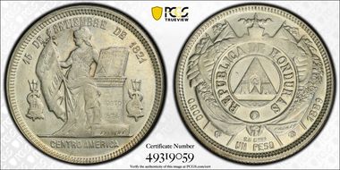 1889 Peso KM-52 Ag MS61
