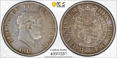 1818 1/2 Cr S-3789 VF35