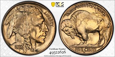 1938-D 5C Buffalo MS65