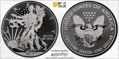 2013-W $1 Enhanced Silver Eagle West Point Mint Set SP69